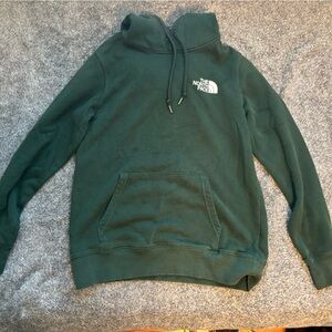 Thrifted Dark Green North Face Hoodie